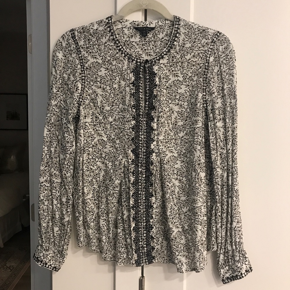 Lucky Brand Embroidered Blouse